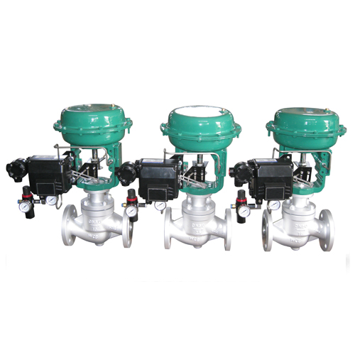 Pneumatic Flow Control Valve, WCB, DIN 3356, DN50, PN16, RF End