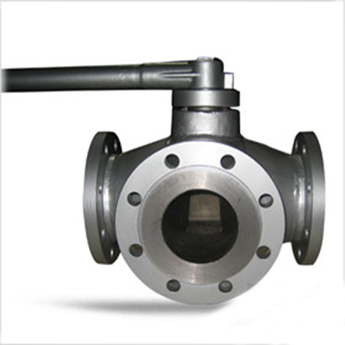 Three Way Plug Valve, 4 Inch, Wrench Operated